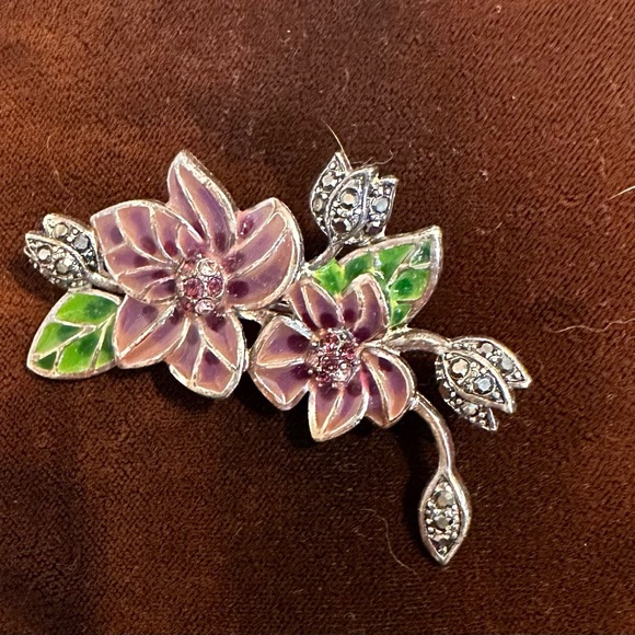 Enamel vintage brooch